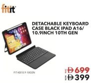 Fitit Detachable Keyboard Case Black Ipad A16/10.9inch 10th Gen