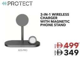 Protect 3-In-1 Wireless Charger with Magnetic Phone Stand