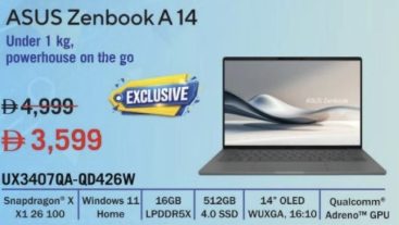 Asus Zenbook A14 16GB RAM 512GB SSD (UX3407QA-QD426W)