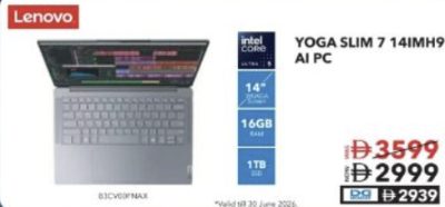 Lenovo Yoga Slim 7 14IHM9 AI PC 16GB RAM 512GB SSD (83CV00FNAX)