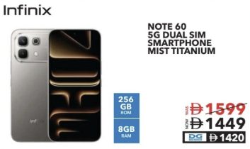 Infinix Note 60 5G Dual SIM Smartphone Mist Titanium 256GB 8GB RAM