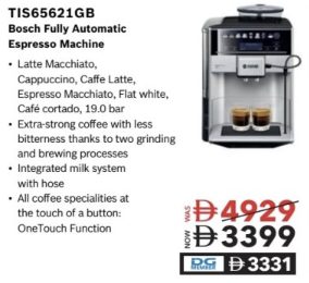 Bosch TI566521GB Fully Automatic Espresso Machine