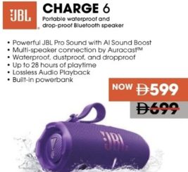 JBL Charge 6 Portable Waterproof Bluetooth Speaker