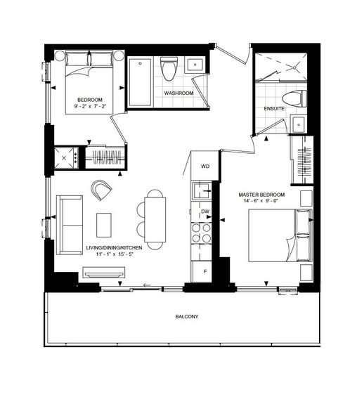 Nobu Residences Condo Assignment - 2 bed 2 bath by Madison Group in TORONTO
