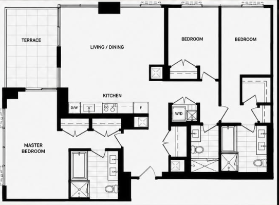 Burke Condos Assignment - 3 bed 3 bath photo 2