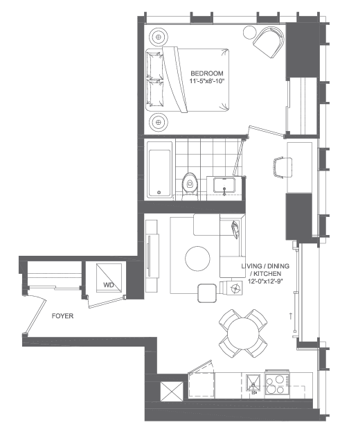 Artist Alley Condo Assignment - 1 bed 1 bath photo 2