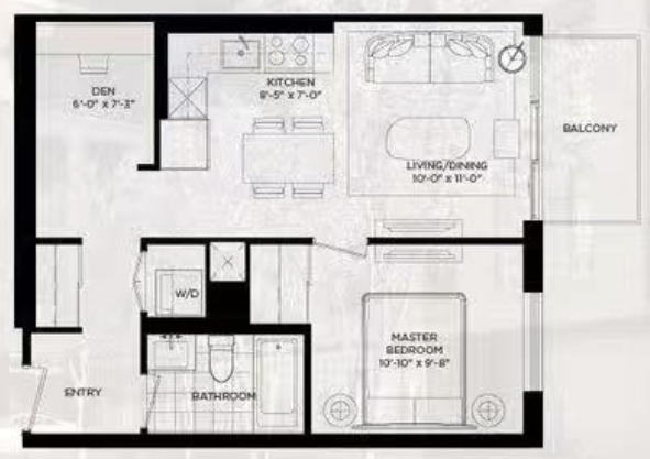 Notting Hill Condos Assignment - 1.5 bed 1 bath photo 2