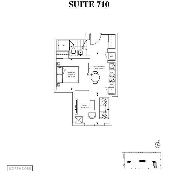NorthCore Condo Assignment - 1 bed 1 bath photo 2