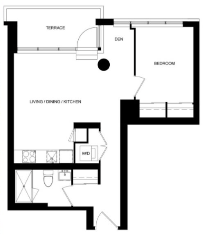 Crosstown Tower 3 Condo Assignment - 1.5 bed 1 bath photo 2