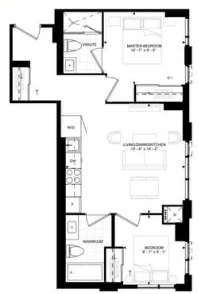 400 King West Condo Assignment - 2 bed 2 bath by Plaza Corp in TORONTO