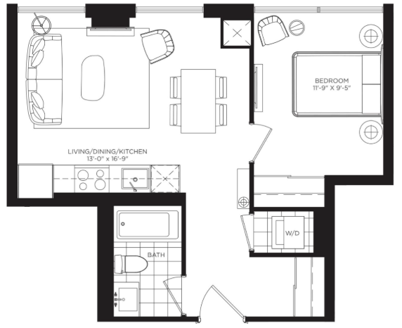 Notting Hill Condos Assignment - 1 bed 1 bath photo 2